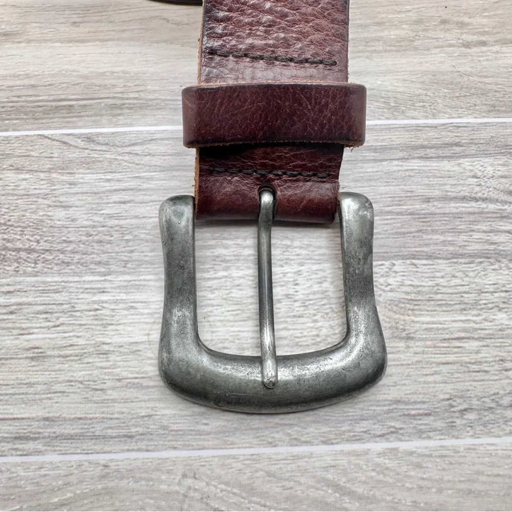 Express Women’s Chic Braided Brown Italian Leather Belt Made in England | Size S
